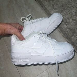 Platform white Air Force ones